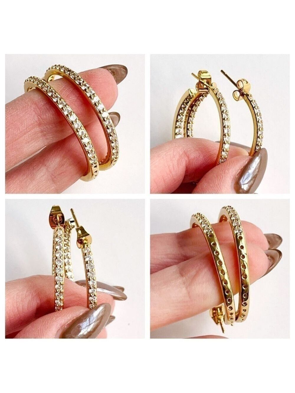Crystal Haze From The Block Hoop Earrings - Picture 9 of 10